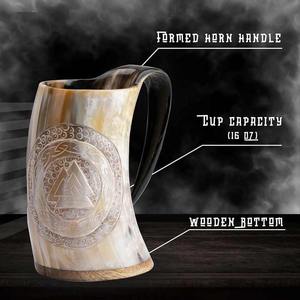 Viking Supply Store' Tasses à corne de buffle écologiques personnalisées Style religieux Artisanat naturel Revente - Product Image 4
