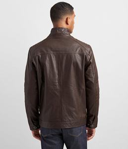 Chaqueta de Cuero de Invierno de Lona RTS, Superventas, para Hombre, Diseño de Piel de Vaca de Primera Calidad, Cuello Camisero, Nueva Moda, Genuina - Product Image 3