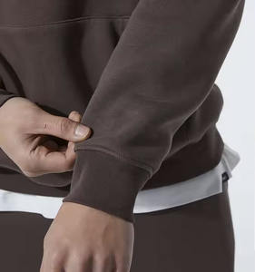 Pull à capuche personnalisé unisexe 100% coton biologique imprimé lourd et surdimensionné Street Wear mode pour hommes pour l'hiver - Product Image 4