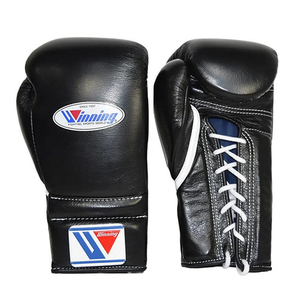 Cuero negro genuino MMA Muay Thai Kick Boxing Set Tamaño personalizable Color Cordones Muñeca Característica Nuevos guantes de competición de lucha - Product Image 4