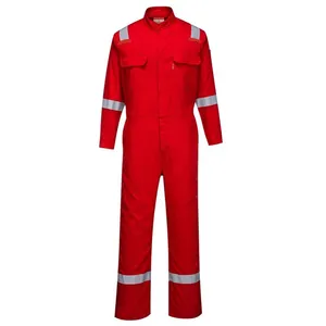 Mechanic pakaian kerja seragam reflektif, konstruksi keselamatan industri minyak Gas baja perlindungan Fixer