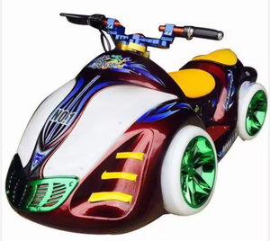 รถบั๊มพ์พลาสติกทรงสี่เหลี่ยมแบบใหม่ ใช้แบตเตอรี่ไฟฟ้า สำหรับเด็ก เล่นในบ้าน มีไฟส่องสว่าง พร้อมรีโมทคอนโทรลคู่ สำหรับสนามเด็กเล่นในบ้าน - Product Image 1