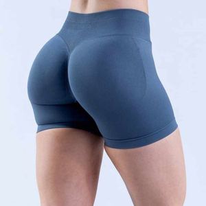Pantalones cortos de gimnasio de cintura alta para mujer con Control de barriga bolsillos profundos pantalones cortos de entrenamiento atlético para correr deportes de talla grande - Product Image 6