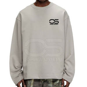 Sudadera extragrande para hombre, jersey con hombros caídos y diseño minimalista para trajes urbanos modernos - Product Image 6