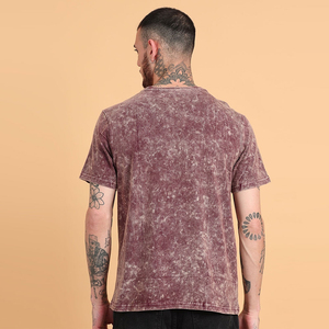 100% algodón lavado ácido camiseta Vintage lavado ácido camiseta hombres verano ropa al aire libre venta al por mayor lavado ácido camiseta Oem mantenido - Product Image 6