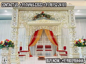 Grand mariage indien du sud Mandap décoration mariage sud Manavarai Kalyana Mandapam mariage hindou exclusif Krishna Mandap - Product Image 3