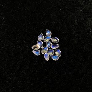5x7mm naturel arc-en-ciel pierre de lune haut AAA qualité lâche poire à facettes coupe pierre précieuse bleu IGI certifié traité thermiquement en vrac en gros - Product Image 2