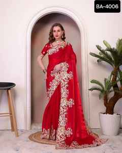 Sari de gasa a precio de fábrica para fiesta y boda Disponible a precio asequible y la mejor calidad Blusa de Sari para boda - Product Image 4