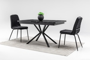 Juego de Muebles de Comedor Modernos para Villa, 1 Mesa y 6 Sillas, Agrega un Toque Elegante al Hogar - Product Image 2