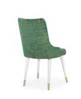 Chaise de salle à manger Hilton en velours noir, style italien moderne et luxueux, avec structure en fer et housse amovible, pour la maison, le bureau, la cuisine, l'appartement, l'école