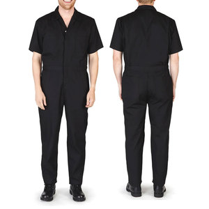 Overol de Trabajo de Manga Corta para Hombre, de Poliéster, Alta Visibilidad, Transpirable, Personalizable, Ropa de Trabajo Protectora para Mecánicos, Color Negro, Precio Bajo - Product Image 4