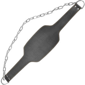Ceinture de musculation robuste en cuir avec chaîne métallique véritable, réglable, pour entraînement en salle de sport et équipement de fitness - Product Image 4