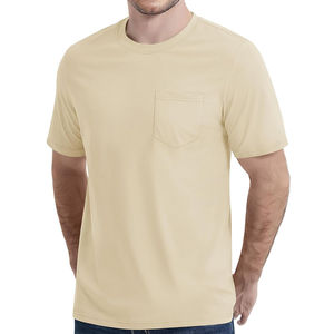 เสื้อยืดผู้ชาย ผ้าฝ้าย 100% ถัก สีเทา แขนสั้น สกรีนโลโก้ได้ คอกลม คุณภาพสูง สำหรับฤดูร้อน - Product Image 1