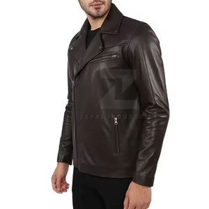 Nuevo diseño de moda PU tela hombres imitación cuero Formal frente chaqueta de invierno 2025 último estilo - Product Image 1
