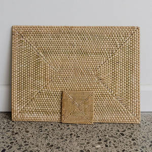 Handwoven Rectangular <b>Rattan</b> Charger Plates Boho <b>Rattan</b> <b>Placemat</b> OEM Accepted <b>Placemat</b> Wicker Charger Plate From Vietnam - Product Image 6