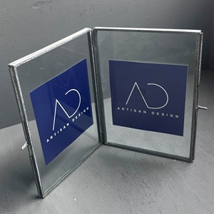 Picture frame Table top photo frame <b>book</b> <b>design</b> with grey finish iron and glass - Product Image 2