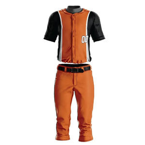 Conjuntos de Jersey de béisbol de alta calidad Jersey azul impreso con pantalón blanco cómodo Ropa de softbol Conjuntos de dos piezas Uniformes - Product Image 4