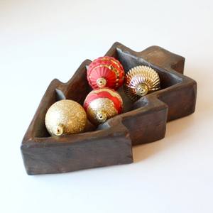 Fabricant de bol d'arbre de Noël en bois de haute qualité fait à la main bols à pâte en bois d'acacia pour Noël au Vietnam - Product Image 6