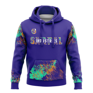 เสื้อมีฮู้ดแบบสวมหัวสีดำ Trefoil เที่ยงคืนของผู้ชายผ้าฝ้าย70% เฮฟวี่เวทแบบปกติ30% ผ้าโพลีเอสเตอร์รีไซเคิล - Product Image 1