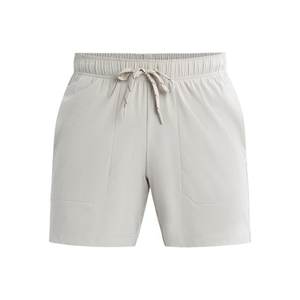 Short d'été en coton et lin respirant pour hommes Pantalon de plage Hawaii de couleur unie Tissage tricoté Hip Hop Polyvalent Streetwear ample - Product Image 2