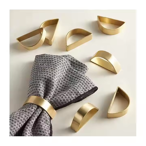 Servilletas de Metal grabadas, Chapado en cobre dorado anillo de latón, peso ligero, alambre de Metal elegante, nuevo diseño, antiguo hecho a mano para uso en Mesa - Product Image 5