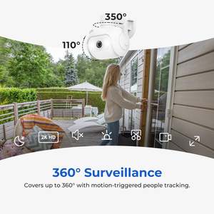 กล้องวงจรปิด IMILAB EC5 2K 3MP HD สำหรับภายนอกอาคาร รองรับ WiFi, 360 องศา ° กล้อง PTZ, ระบบตรวจจับมนุษย์, ไฟสปอตไลท์และไซเรนเตือนภัย, ระบบมองเห็นกลางคืนแบบสี - Product Image 5