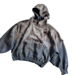 Sweat-shirts vintage pour hommes en coton 100% sur mesure - Léger, respirant, séchage rapide, capuche d'hiver, haute qualité - Product Image 1