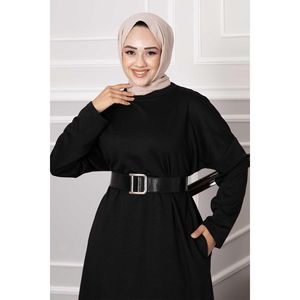 Tunique élégante et décontractée pour femme, design caftan grande taille personnalisé avec tissu mélangé noir, taille XS à XL, pour les occasions de jour et de festival - Product Image 5