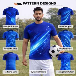 เสื้อฟุตบอลพิมพ์ลายดิจิทัลแบบกำหนดเอง ระบายอากาศได้ดี แห้งเร็ว ผลิตจากโพลีเอสเตอร์ 100% พร้อมชื่อและหมายเลขทีม/นักเตะแบบกำหนดเอง ชุดสำหรับผู้ใหญ่แบบยูนิเซ็กซ์ - Product Image 3