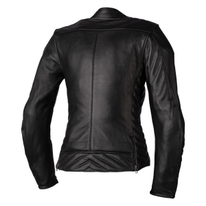 Buy Custom Women'<b>s</b> Genuine Leather Moto <b>Jacket</b> Full Sleeve Zipper Closure Stand Collar Windproof Autumn Wear - Product Image 4
