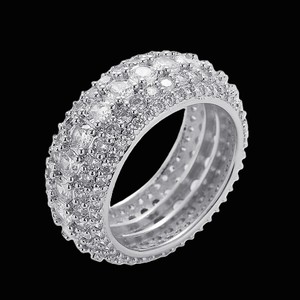 IGI Certified VVS Moissanite Diamond <b>Ring</b> Luxury Engagement Wedding <b>Ring</b> with Iced Brilliant Cut for Women <b>Men</b> for Anniversary - Product Image 3