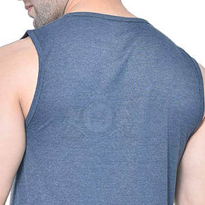 Camiseta sin Mangas Personalizada para Hombre, 100% Algodón, Color Sólido, Deportiva, de Secado Rápido, Ropa Deportiva Informal, Transpirable - Product Image 6