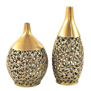 Wholesale Bulk Quantity Exclusive Gold Iron Tabletop Flower <b>Vase</b> Home Decoration Wedding Coastal Scenes IHA Brand Made India - Product Image 1