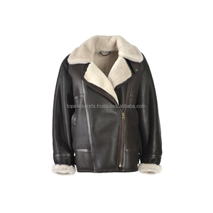 2026 OEM Latest Design Custom Made Original Black <b>Sheepskin</b> Leather <b>Jacket</b> For Men's High Quality Low Moq Winter Fashion <b>Jackets</b> - Product Image 1