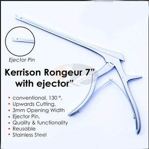 Ensemble d'instruments orthopédiques manuels en acier inoxydable, poinçon Kerrison, rongeurs rachidiens, instruments chirurgicaux rotatifs, sécurité MOL - Product Image 2