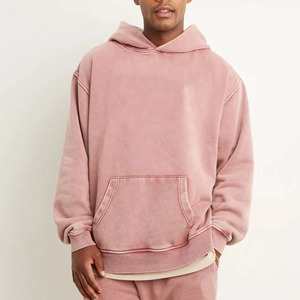 Wholesale Vintage Distressed Oversized Men's Heavyweight 550Gsm French Fleece Acid <b>Wash</b> Hoodie Quick Dry Breathable Features - Product Image 4
