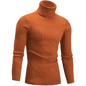 Pull en polyester tricoté à manches longues style homme Pull en polyester à col rond personnalisé avec logo brodé Pull en polyester - Product Image 2