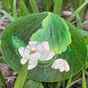 Chapeau en feuille de lotus naturel, chapeau conique vietnamien traditionnel pour la mode et l'ornement - Product Image 4
