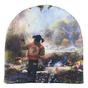 หมวกบีนนี่พิมพ์ลายหมวกบีนนี่สำหรับฤดูหนาวหมวกแก๊ปปักลายเบสบอลหมวกทรูเกอร์หมวกแก๊ปให้ความอบอุ่น - Product Image 1