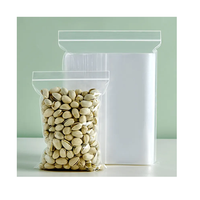 Sac à fermeture éclair réutilisable en plastique PET transparent avec emballage refermable avec logo personnalisé pour vêtements et aliments utilisation en magasin