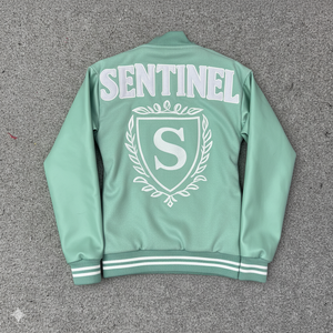 Veste pour homme en laine et soie brodée au design unique à fort impact avec fermeture à bouton couvert vestes Lettermen - Product Image 3