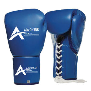 Superior Custom Logo Leather Boxing <b>Gloves</b> 14oz/10oz/16oz Breathable Moisture Wicking <b>Lace</b>-Up Training <b>Gloves</b> for Adult Boxer - Product Image 1
