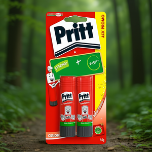 Lot de bâtons de colle Pritt 2x22g (44g) – Colle froide non toxique à viscosité moyenne, à base d'amidon, action rapide 1-5min, blanc original 0207532 - Product Image 3