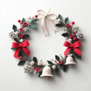 Heirloom-Quality Felt Christmas Garland: 10 Feet of Artisan Crafted Festive Elegance for Generations to Enjoy