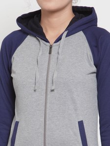 Ensemble de survêtement de sport d'hiver personnalisé de haute qualité pour femmes, nouveau style, manches longues, respirant, col à capuche, poids moyen - Product Image 5