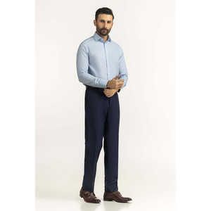 เสื้อเชิ้ตผู้ชายลำลองทรงโมเดิร์นเข้ารูปผ้าป๊อปลิน 100% คอตตอน ผ้ากันยับ รุ่น FS-TXT25-319 สำหรับฤดูใบไม้ผลิ - Product Image 5