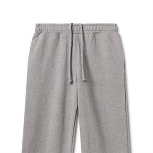 OEM personalizado de gran tamaño de pierna ancha pantalones de sudor de los hombres de alta calidad de tela de algodón de cintura elástica estilo holgado pantalones de chándal lavados para los hombres - Product Image 2