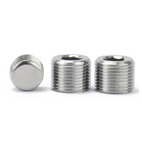Bouchons de vidange de carter d'huile hydraulique mâles en acier inoxydable DIN 906 à filetage conique NPT BSPT avec embout hexagonal interne