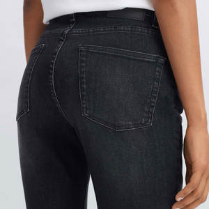 Toutes les tailles de jeans pour femmes surdimensionnés et décontractés vintage droits à taille haute personnalisés à vendre en gros - Product Image 5