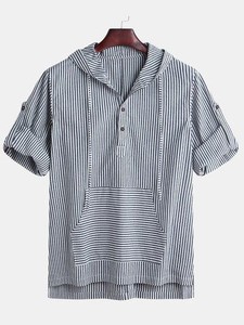 เสื้อเชิ้ตลายตารางแขนยาวสำหรับผู้ชายเสื้อเชิ้ตลายตารางแขนยาวมีกระเป๋าหน้าอกสำหรับผู้ชาย - Product Image 5